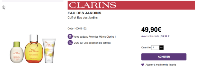 Coffret Cadeau Calrins