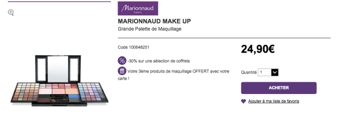 Palette Marionnaud -30%